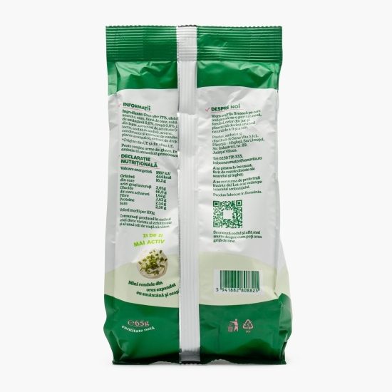 Mini rondele din orez expandat cu smântână și ceapă, sharing pack, 65g