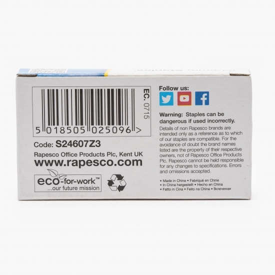 Capse Rapesco 24/6, 1000 bucăți/cutie