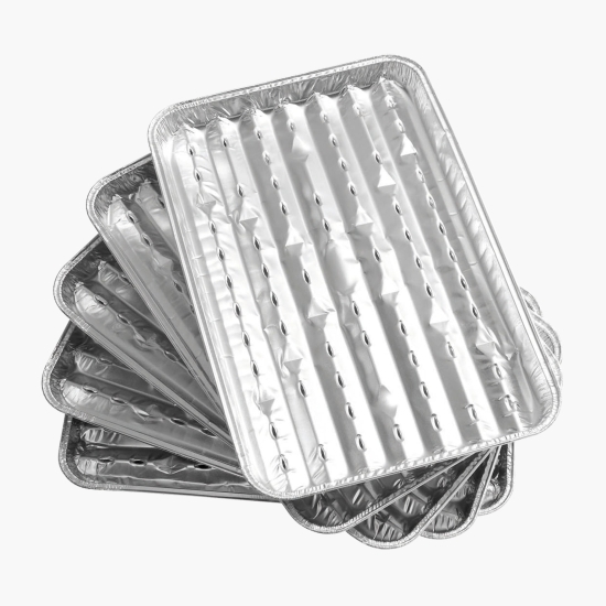 Tavă grătar aluminiu 5 bucăți 33x25 cm