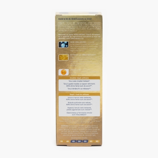 Serum antirid pentru față cu efect de umplere, Hyaluronic Gold 30ml