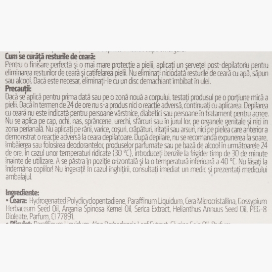 Benzi depilatoare pentru față, cu ulei de argan