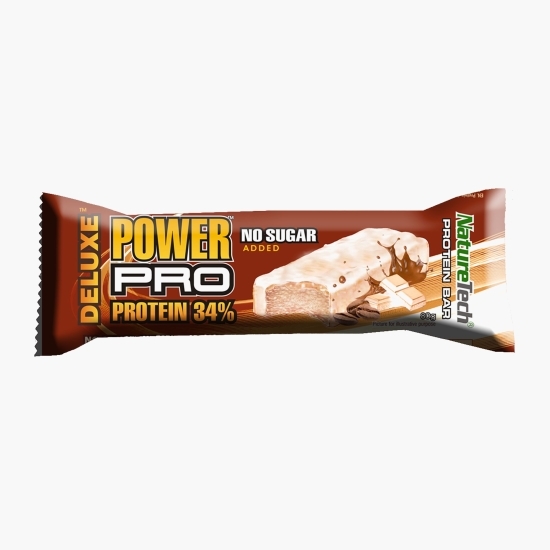 Baton energizant cu 34% proteină, fără zahăr adăugat, Mocca 80g
