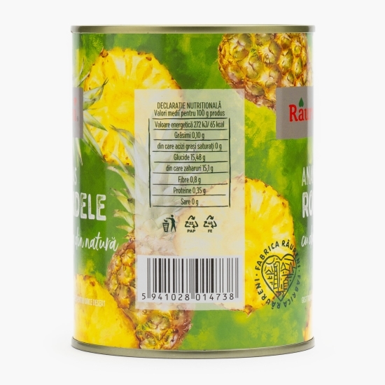 Compot ananas rondele în sirop 567g