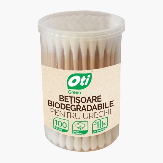 Bețișoare de urechi, biodegradabile, 100 buc