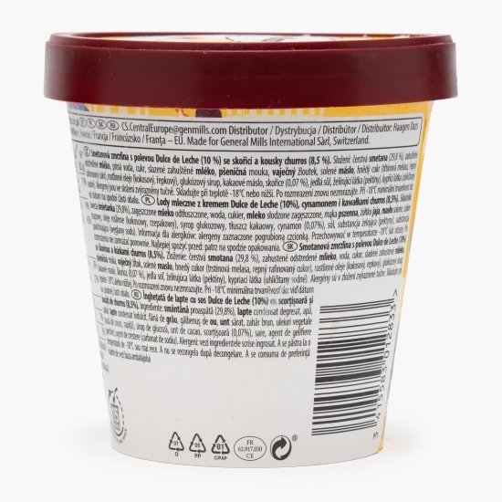 Înghețată cu bucăți de churros și sos Dulce de Leche, 420ml (346g) 