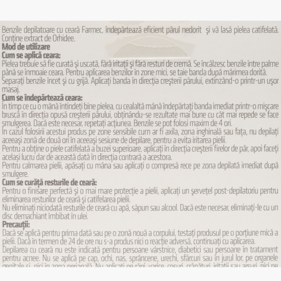 Benzi depilatoare față, orhidee