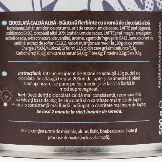 Ciocolată caldă Albă 500g