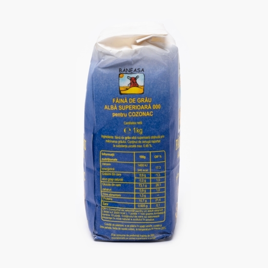 Făină de grâu albă superioară 000 pentru cozonac 1kg
