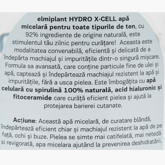 Apă micelară Hydro X-Cell, 400ml