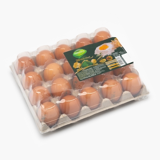 Ouă Chef de la găini crescute la sol, mărime L, 20 buc