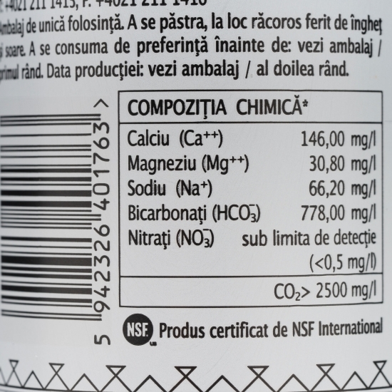 Apă minerală naturală carbogazoasă doză 0.33l