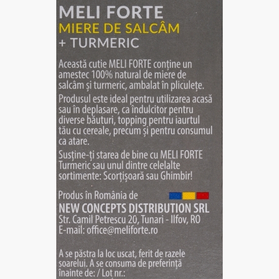 Miere de salcâm + turmeric, 12 plicuri x 10g (120g)