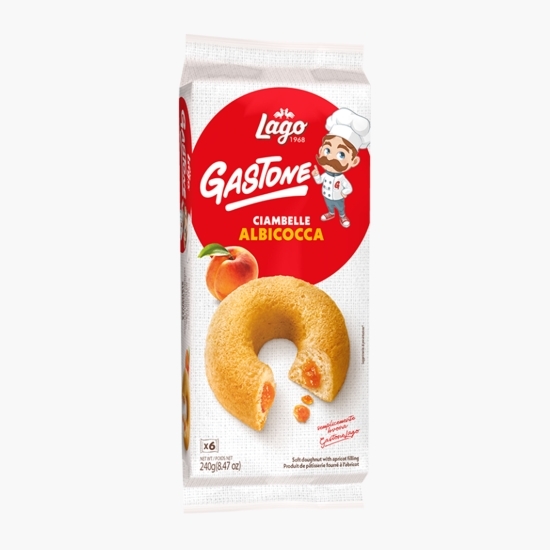Gogoși italienești cu gem de caise Gastone Ciambelle, 6x40g