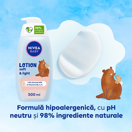 Loțiune pentru bebeluși Baby Soft & Light 0.5l
