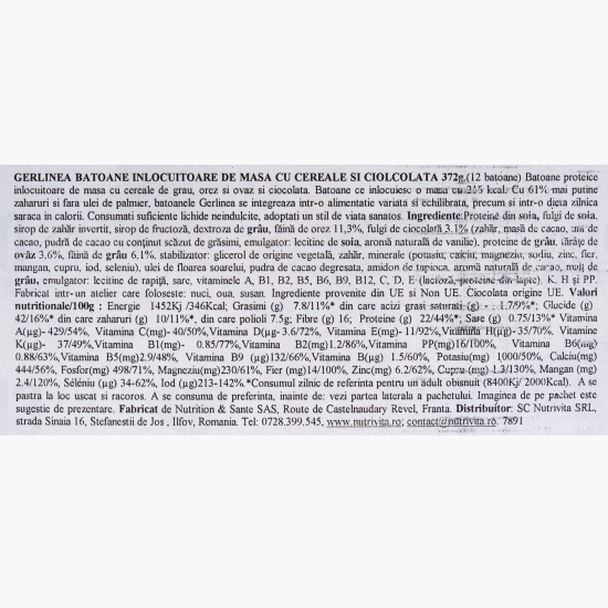 Batoane proteice cu cereale și ciocolată, 372g