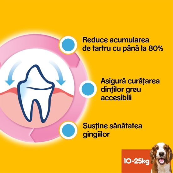 Batoane dentare pentru câini de talie medie, 56 buc, 1440g, Dentastix 