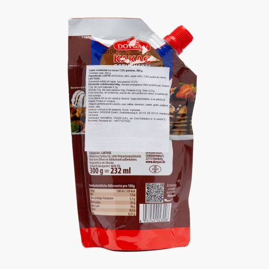 Lapte condensat cu cacao, 7.5% grăsime, 300g