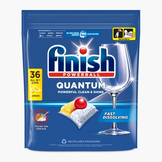 Detergent capsule pentru mașina de spălat vase Quantum, 36 spălări