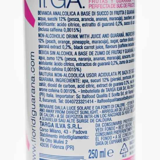 Băutură carbogazoasă cu suc de fructe și Guarana doză 0.25l