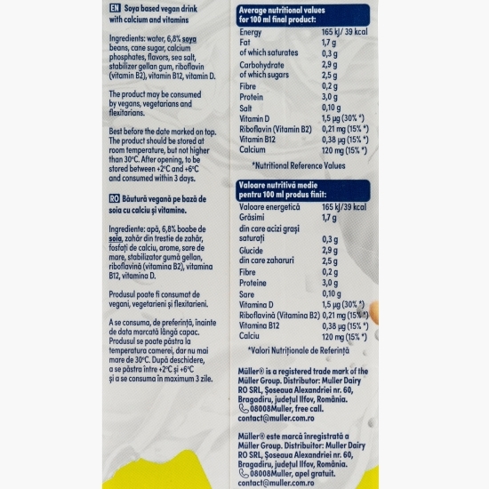 Băutură vegetală pe bază de soia 1l