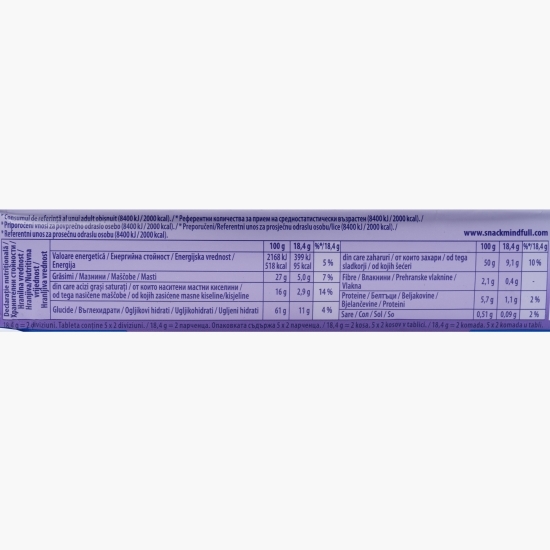 Ciocolată sandwich cu lapte și biscuiți Oreo 92g