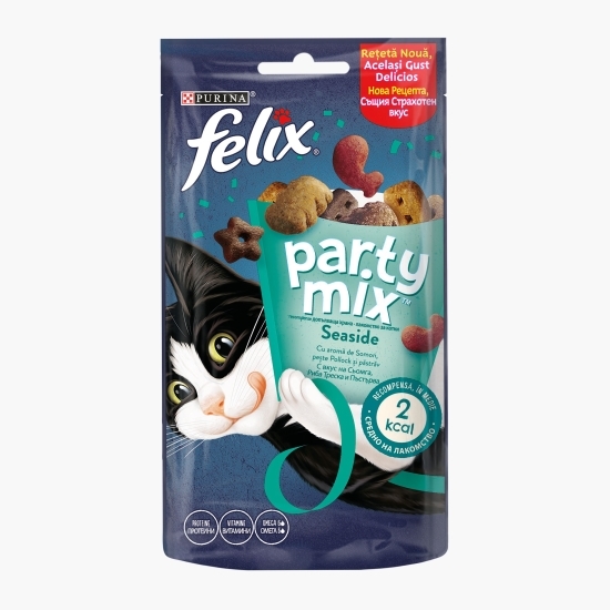 Recompense pentru pisici, 60g, Seaside Mix cu pește pollock, păstrăv și somon