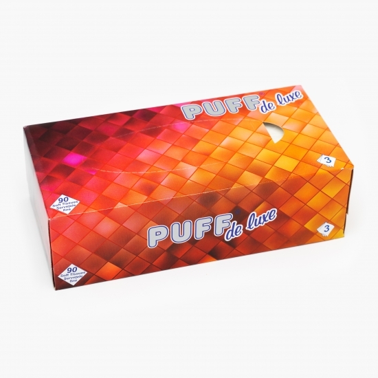 Șervețele faciale neparfumate Deluxe 3 straturi 90 buc