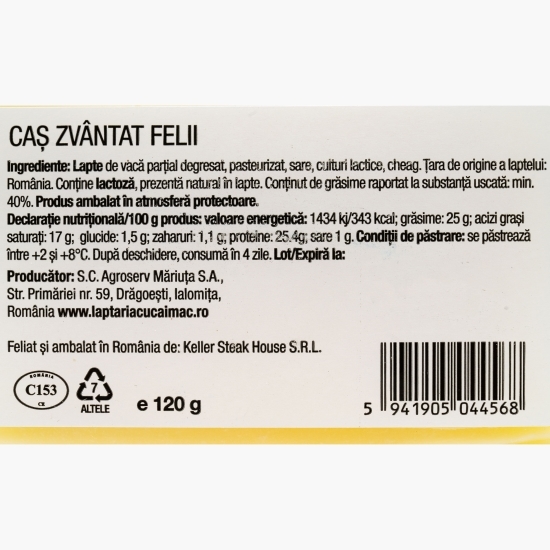 Caș zvântat felii 120g