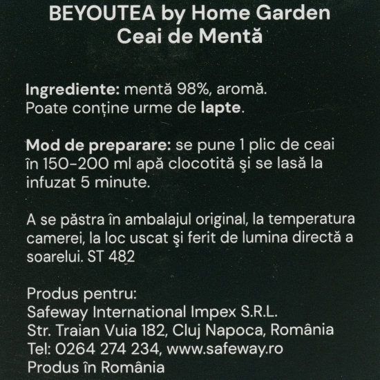 Ceai de mentă 20 plicuri piramidă