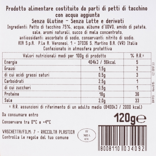 Piept de curcan feliat Aequilibrium 120g