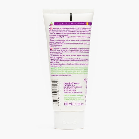 Cremă îngrijire călcâie cu Aloe Vera, 100ml