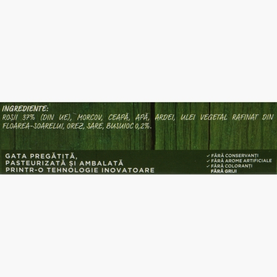 Supă cremă de roșii cu busuioc 350g