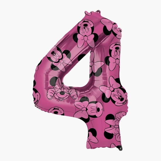 Balon folie cifra 4, Minnie