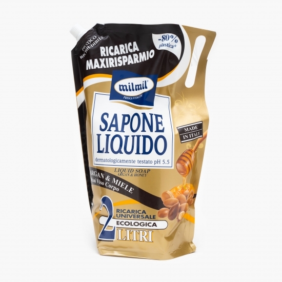Rezervă săpun lichid argan și miere 2l