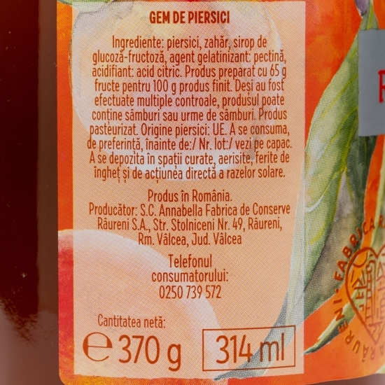 Gem de piersici 370g