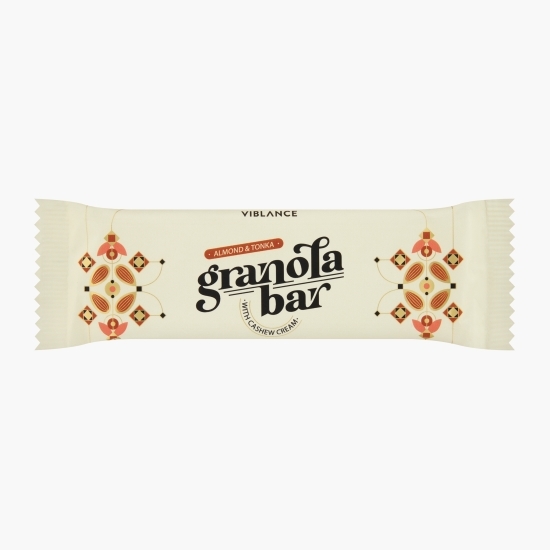 Baton granola cu migdale și tonka 55g
