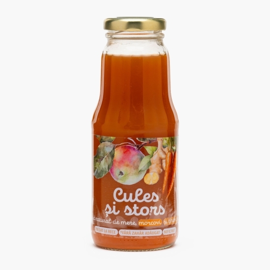 Suc natural de mere, morcovi și ghimbir 0.3l