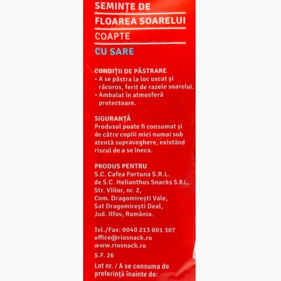 Semințe floarea-soarelui negre cu sare 40g