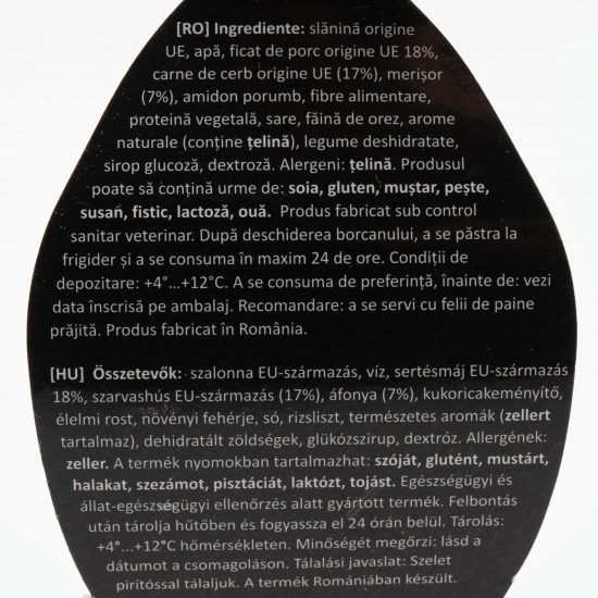 Mousse cu carne de cerb și merișoare 100g