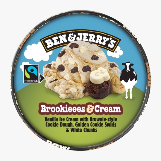 Înghețată Brookieees & Cream, 465ml (388g)