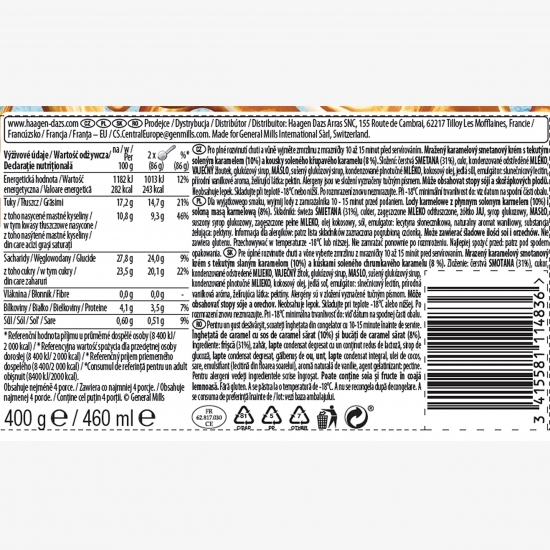 Înghețată caramel sărat, 460ml (400g)
