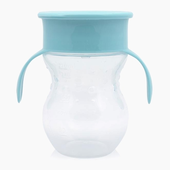 Cană de tranziție anti-vărsare, sistem de băut din orice poziție 360 grade, 12 luni+, Blu