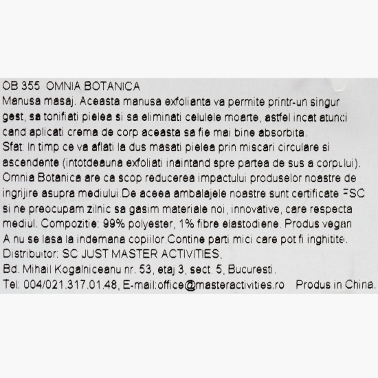 Set mănuși masaj Omnia Botanica 2 buc