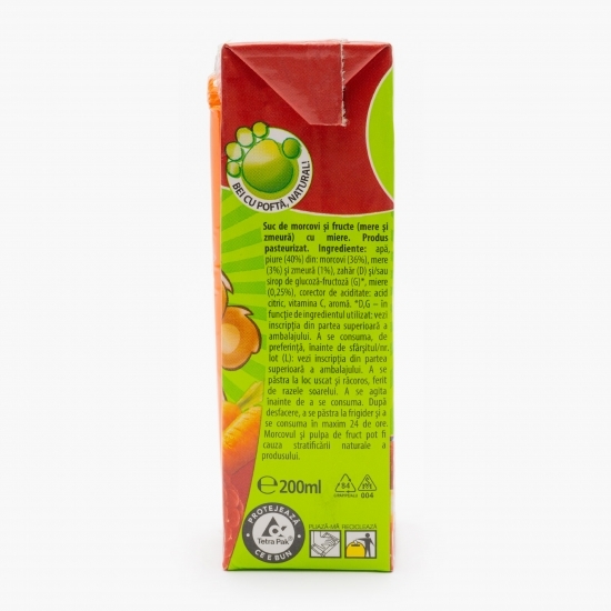 Suc de morcovi, mere şi zmeură 0.2l