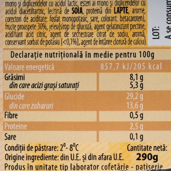 Mini tarte cu fructe, 4 buc, 290g