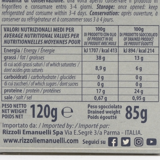 Sardine în ulei de măsline gourmet 120g