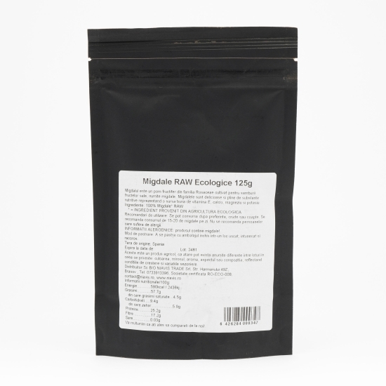 Migdale crude ecologice 125g