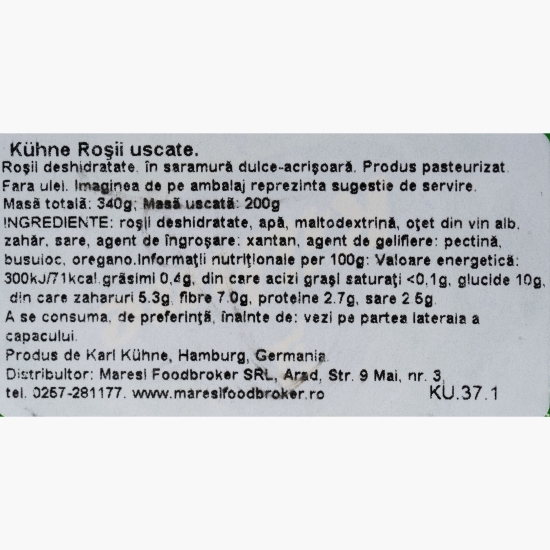 Roșii uscate fără ulei 340g