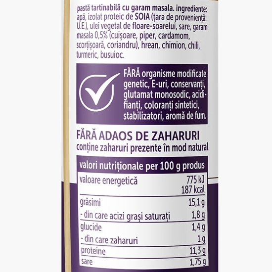 Pastă tartinabilă vegană cu garam masala 100g