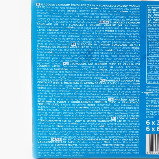 Înghețată pe băț cu ciocolată și vanilie Paw Patrol 6x60ml (6x35g)